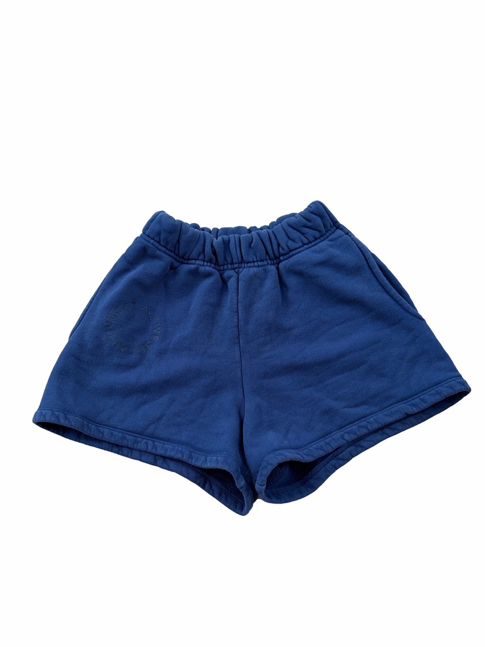SET Active Womens Size XS Extra Small Midweight Staple Sweat Shorts Navy Workout